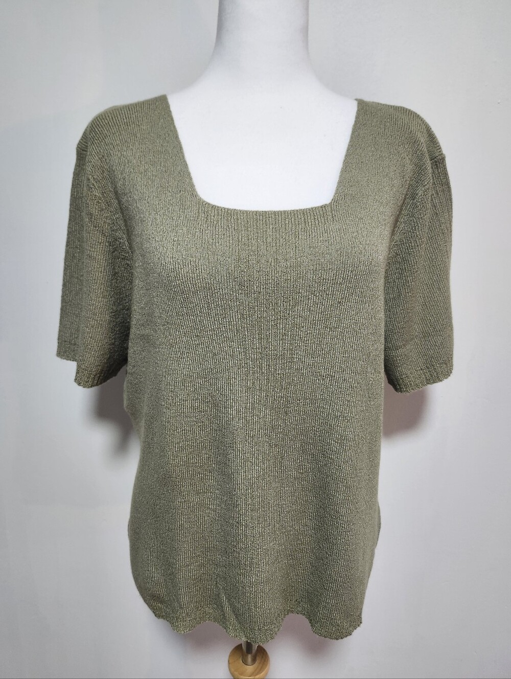 Principles Olive Square-Neck Knit Top